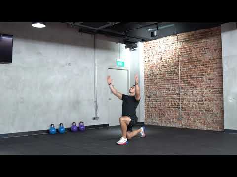 Reverse Lunges with Overhead Reach Back