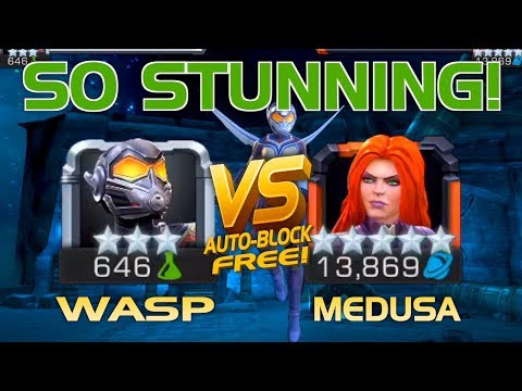 Absolute Stunner: Wasp vs. Medusa (5* R5) w/ Tips | Marvel Contest of Champions