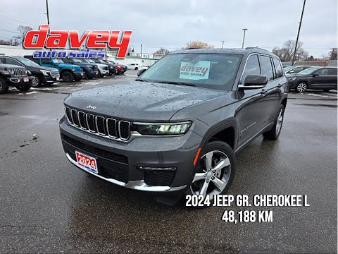 2024 Jeep Grand Cherokee L Limited 4x4 in Gray for sale at Davey Auto Sales Oshawa South in Oshawa, ON