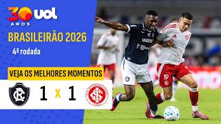 REMO 1 X 1 INTERNACIONAL: VEJA MELHORES MOMENTOS DO JOGO PELO BRASILEIRÃO