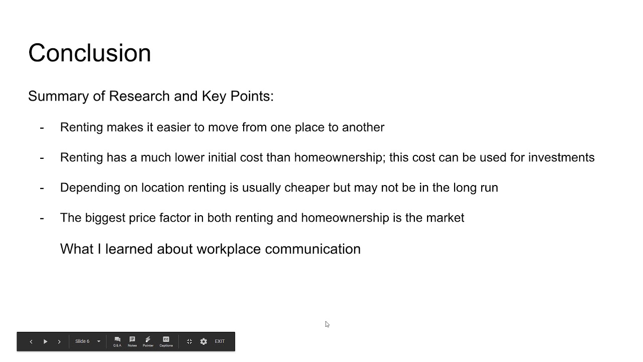 Oral Presentation:reflecting on research essay