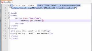 XHTML and CSS Tutorial - 30 - Styling Using Classes