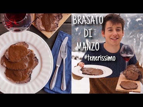 BRASATO DI MANZO TENERISSIMO - brasato di manzo al vino rosso - brasato al Barolo - ricetta facile