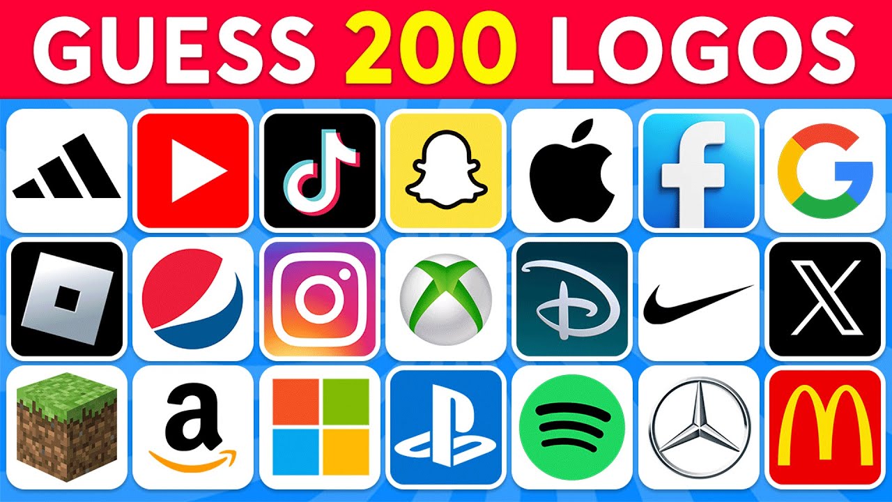Guess the Logo in 3 Seconds 🍏🥇 200 Famous Logos | Logo Quiz 2025