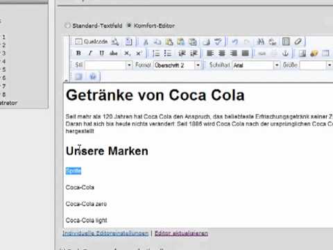 w3studio DNN-Videotutorial: Modul Text/HTML 2 - Text formatieren