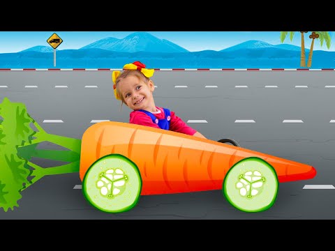 Vegetable & Fruit Cars | Kids Songs And Nursery Rhymes