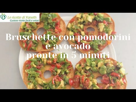 Bruschette con pomodorini e avocado