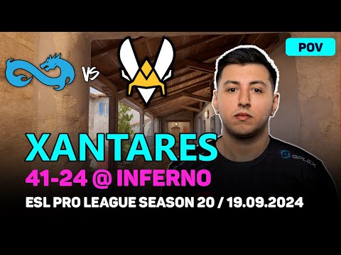 CS2 POV Eternal Fire XANTARES (41/24) vs Vitality (inferno) @ ESL Pro League Season 20