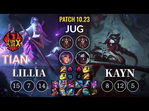 FPX Tian Lillia vs Kayn Jungle - KR Patch 10.23
