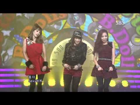 B.Dolls - Disco Town @ SBS Inkigayo Popular song 101212
