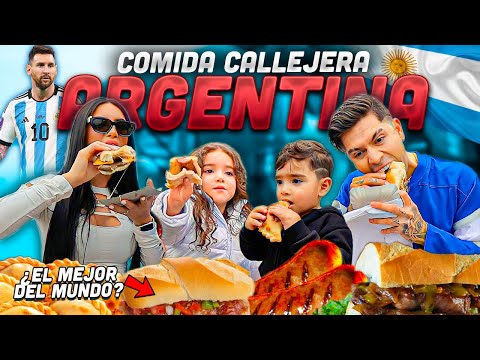 PROBANDO COMIDA CALLEJERA DE ARGENTINA 🇦🇷 Jukilop | Kimberly Loaiza