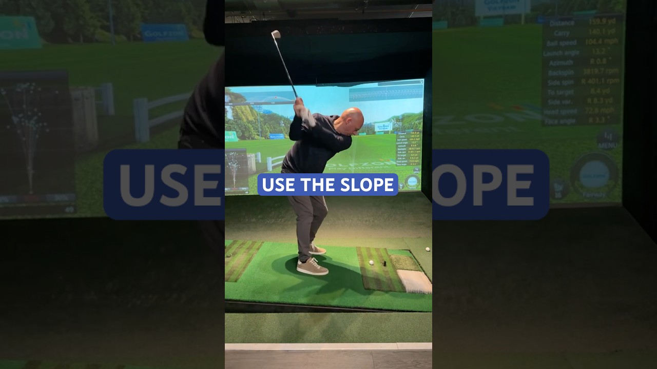 Why golfers are using slopes to fix their swing #golftips #golfdrills #technique