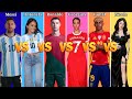 Comparison Ronaldo Vs Messi Vs Yamal Partner Georgina Rodríguez Antonela Roccuzzo Nicki Nicole