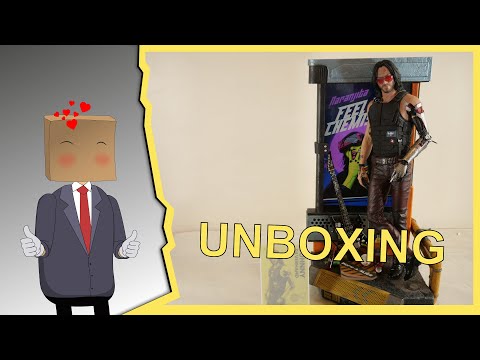 Johnny silverhand Cyberpunk 2077- Huge statue unboxing
