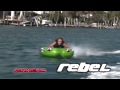 Rebel 54" Inflatable Towable Deck Tube w/ 12V Compressor & Tow Rope Single Rider