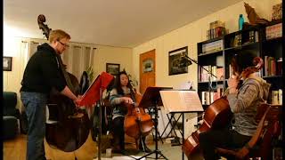 600 A.D arranged for 2 cellos and bass by Claire H