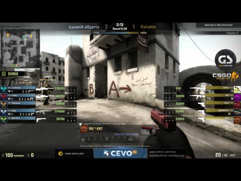 CEVO-Pro CS:GO Season 5: Reliable vs. Lunatik - Week 6:2 on de_dust2
