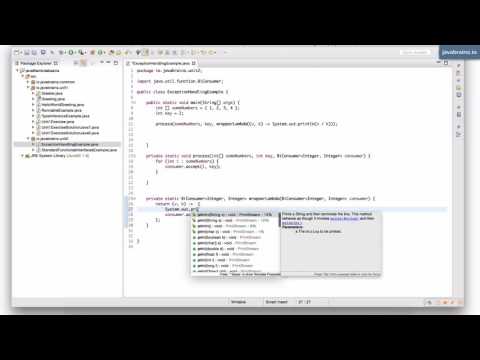 Java 8 Lambda Basics 18 - An Exception Handling Approach