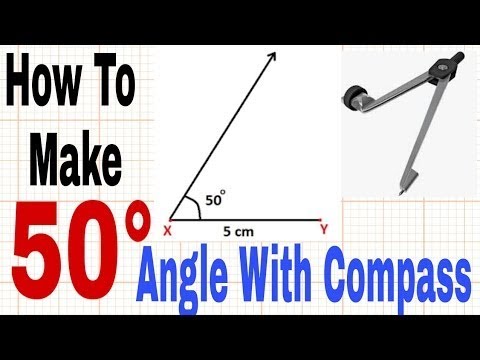 Easiest way to construct 50 degree angle with compass
