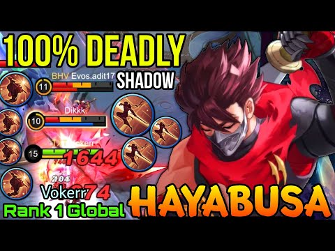 Deadly Shadow Hayabusa Perfect Ninja! - Top 1 Global Hayabusa by Vokerr - Mobile Legends