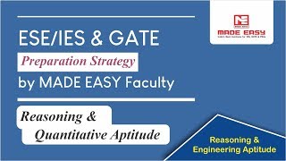 ESE & GATE Preparation for Reasoning & Quantitative Aptitude