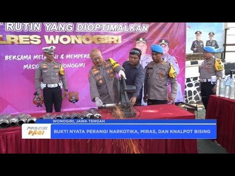 POLRES WONOGIRI PEMUSNAHAN BARBUK NARKOTIKA, MIRAS &amp; KNALPOT BISING