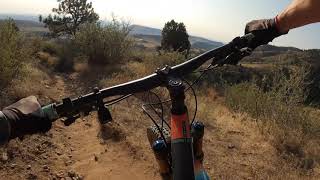 Enjoy the view down Longhorn! Awesome trail that is one way and bikes only!