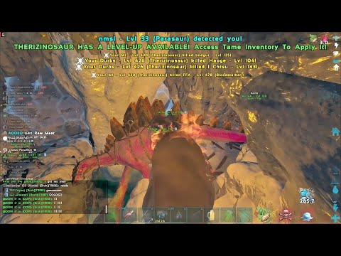 70 PLAYERS Fighting Inside Of ISLAND Ice Cave! | ARK Official PvP