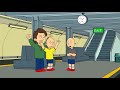 Classic Caillou Throws A Tantrum At The Subway Grounded