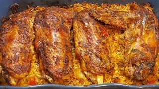 OVEN BAKED TURKEY WINGS & RICE