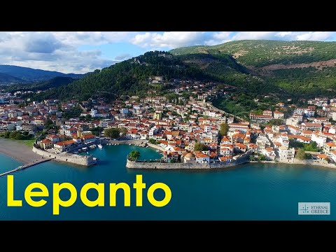 Aerial view of Nafpaktos (Lepanto) town, castle and port, Greece / Ναύπακτος, πόλη και κάστρο.