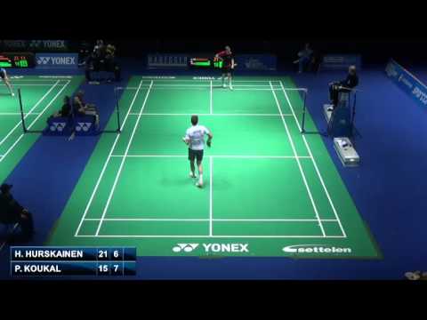 R16 - MS - Henri Hurskainen vs Petr Koukal - 2014 Swiss Badminton Open