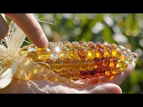 Popping Crispy Glass Popcorn Made from Crystal Corn 🍿✨