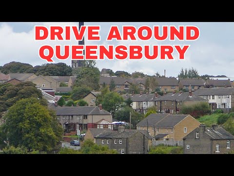 Drive Around Queensbury West Yorkshire England United Kingdom