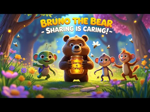 Bruno the Bear – Sharing is Caring | Moral Story for Kids | 3D Animated Bedtime Story