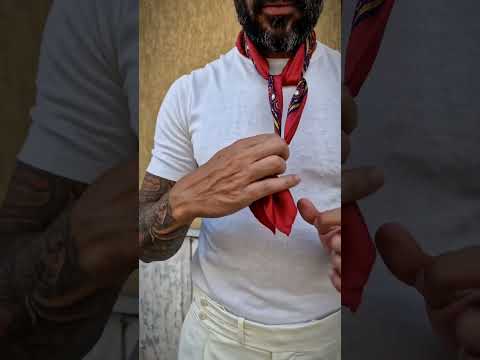 How to Tie a Men's Silk Neckerchief - Large Bandana Scarf