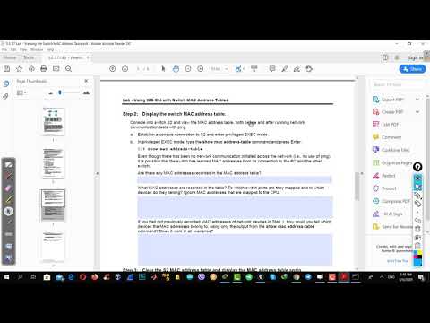 Lab – Viewing the Switch MAC Address Table part 3-3