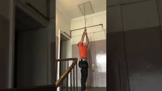 Concertina Ladder installation in Edinburgh tenement.