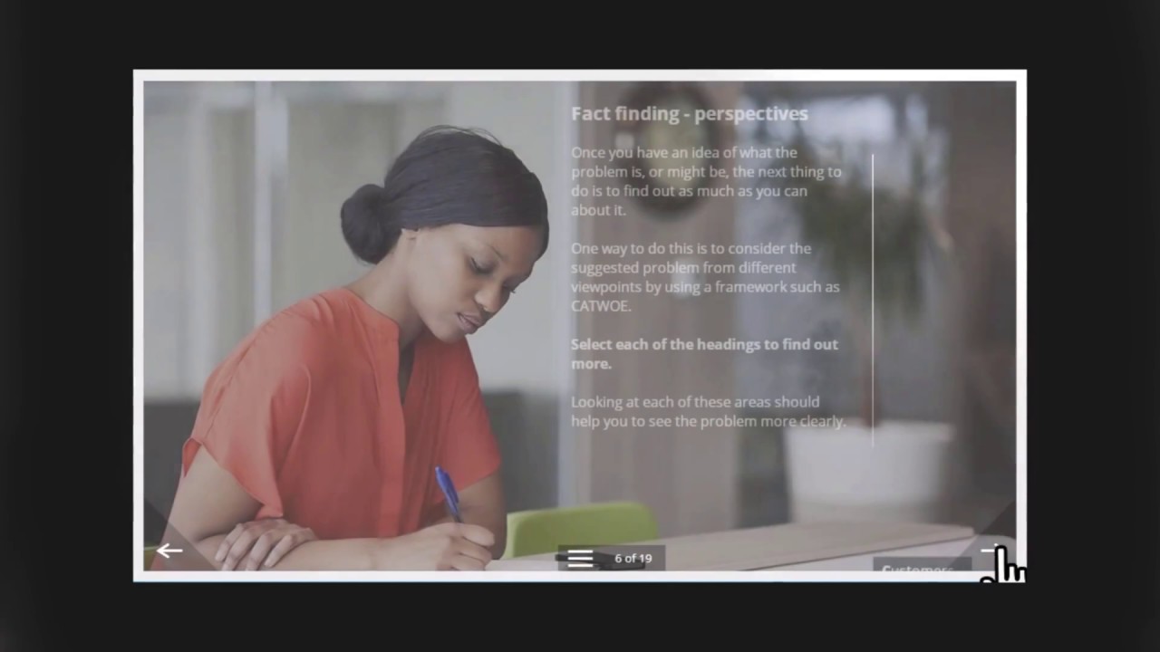 Problem solving e-learning course