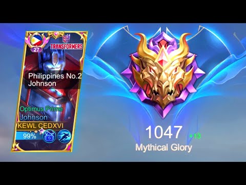 SUPREME JOHNSON ONE SHOT BUILD MYTHICAL GLORY 1000 POINTS!!