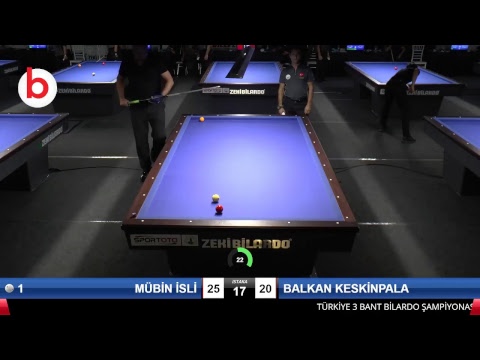 MÜBİN İSLİ & BALKAN KESKİNPALA Bilardo Maçı - 2018 ERKEKLER 3.ETAP-2.TUR