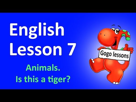 English Lesson 7 - Learn Zoo Animals for kids. Question Grammar. That This Song.