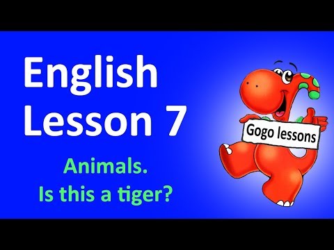 English Lesson 7 - Learn Zoo Animals for kids. Question Grammar. That This Song.