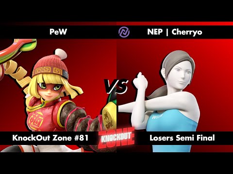 KnockOut Zone #81 - SSBU Losers Semi Final - PeW (Min Min) vs Cherryo (Wii Fit Trainer)