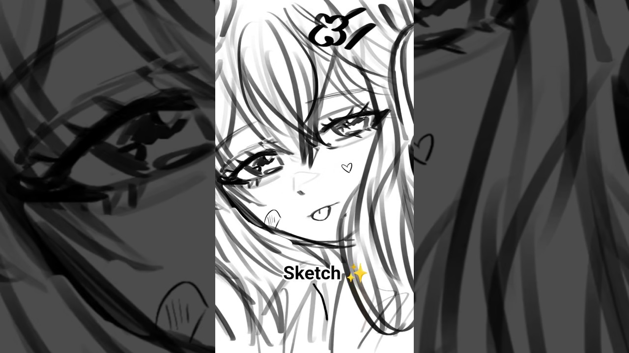 sketch vs lineart✨️🫠#drawing #art #anime #viral #sketch