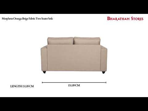 Morpheus Omega Beige  Fabric Two Seater Sofa   BS FSFTSSOFA 01