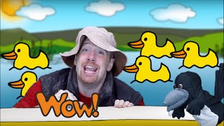 Five Little Ducks Song and Steve | English For Children | Songs For Kids