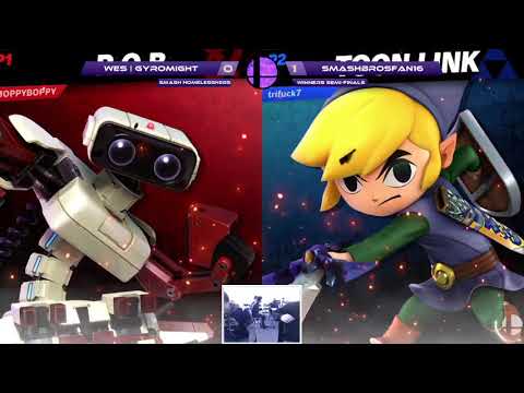 WeS | Gyromight! (ROB) vs SmashBrosFan16 (Toon Link, K Rool) - Smash Homelessness - Winners Semis