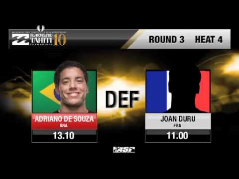 Billabong Pro Tahiti 2010 - Round 3 Heat 4 - Adriano de Souza x Joan Duru.