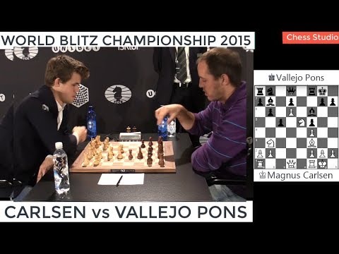 TACTICS WINS THE ROOK!!! CARLSEN vs VALLEJO PONS | WORLD BLITZ CHAMPIONSHIP 2015